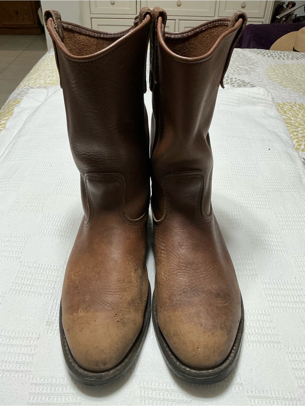 Vintage Red Wing 1155 Pecos Pull-On Leather Work Boots USA Made Size 11.5 D